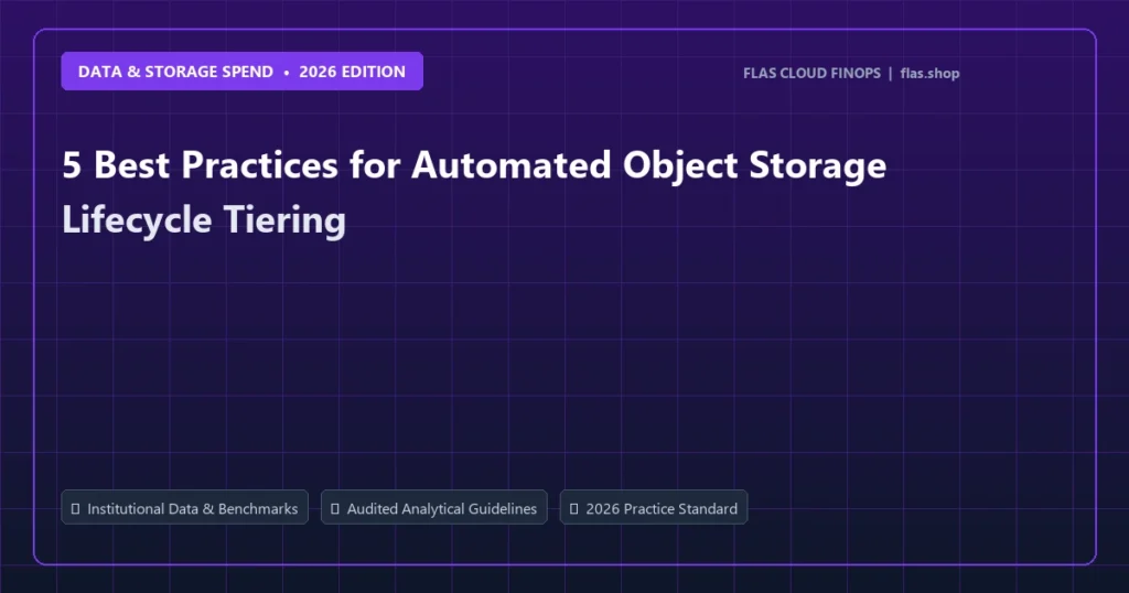 5 Best Practices for Automated Object Storage Lifecycle Tiering - Data & Storage Spend analysis and strategic guide
