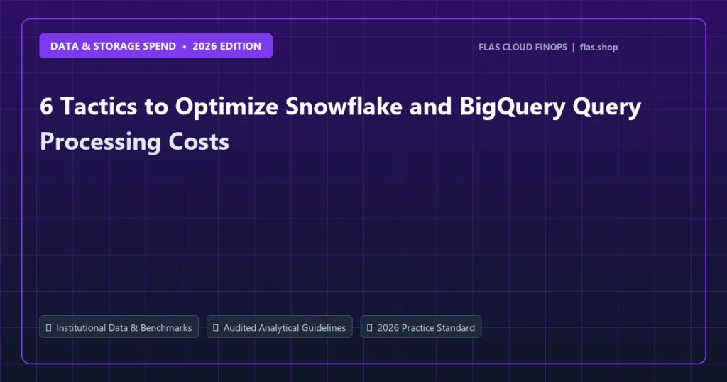 6 Tactics to Optimize Snowflake and BigQuery Query Processing Costs - Data & Storage Spend analysis and strategic guide