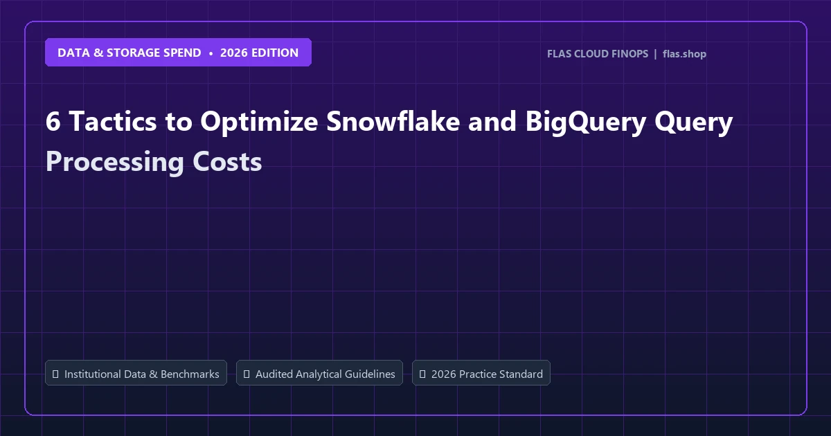 6 Tactics to Optimize Snowflake and BigQuery Query Processing Costs